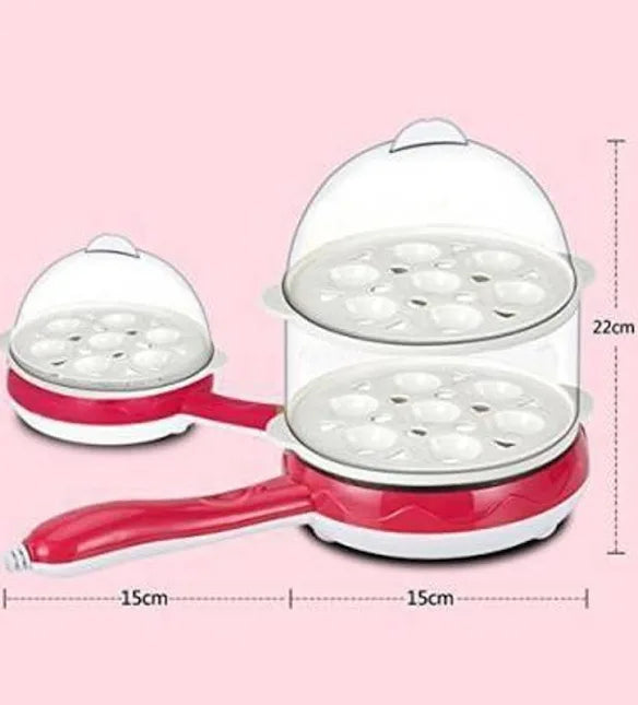 INSIOX Double Layer Egg Boiler With Automatic Off & Double Layer Electric Egg Maker For Boiling,Cooking And Frying The Eggs, Egg Boiler ,Egg Poacher Machine 14 Egg Cooker Egg Steamer