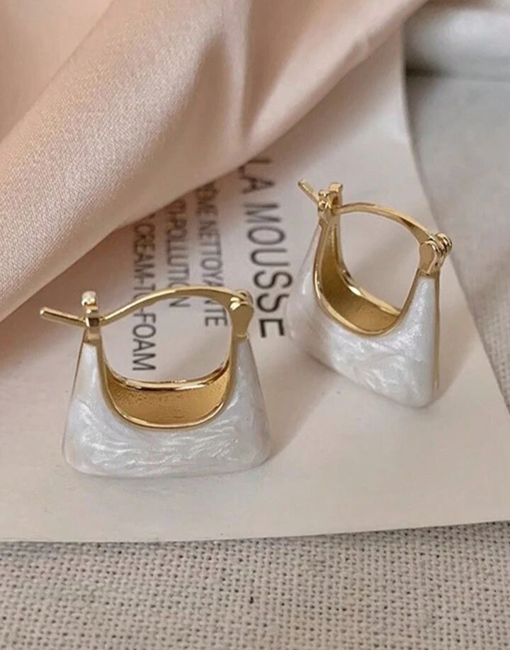 INSIOX - Enamelled Bag Shape Earings