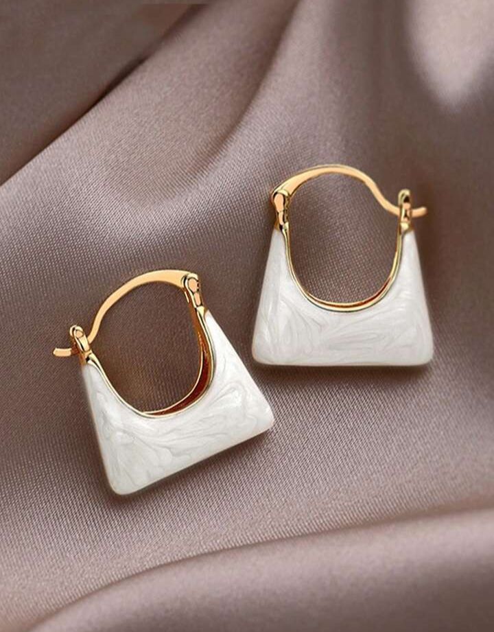 INSIOX - Enamelled Bag Shape Earings