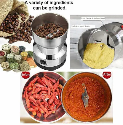 INSIOX Stainless Steel Nima Multifunctional Grinder Smash Machine Coffee Beans Electric Grinder and Coffee Maker Household Electric Mixer Grinder