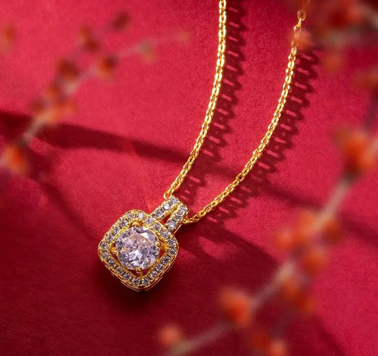 INSIOX - Zircon Crystal Earings Necklace Ring Set