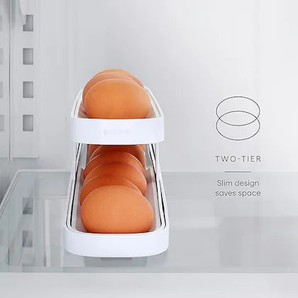 INSIOX RollDown Refrigerator Egg Dispenser Organizer for Kitchen Storage