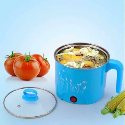 INSIOX Electric Cooking Pot 1.8 Litre Multi Purpose Cooker With Extra Steamer Mini Electric Cooker Steamer Cook pots for Cook Noodles/hot Pot/Rice Porridge for Home, Office and Travel (Electric Cooking Hot Pot)