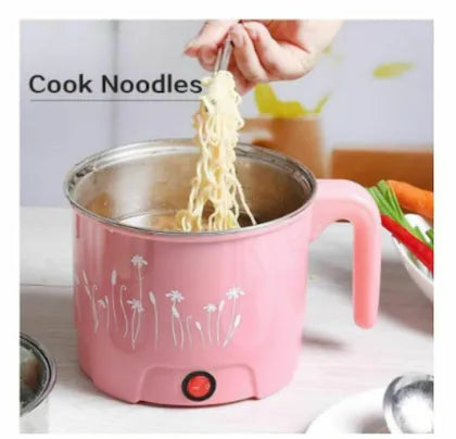 INSIOX Electric Cooking Pot 1.8 Litre Multi Purpose Cooker With Extra Steamer Mini Electric Cooker Steamer Cook pots for Cook Noodles/hot Pot/Rice Porridge for Home, Office and Travel (Electric Cooking Hot Pot)