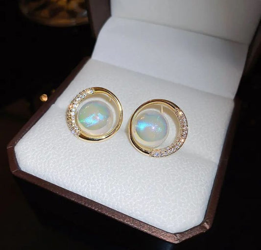 INSIOX - Exquisite Mermaid Pearl Round Stud Earings