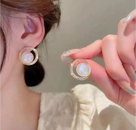 INSIOX - Exquisite Mermaid Pearl Round Stud Earings