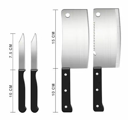 INSIOX Knife Set and Scissor, Piece Stainless Steel Kitchen Knife Knives Set with Knife Scissor, Knife Sets (8 Piece Include)