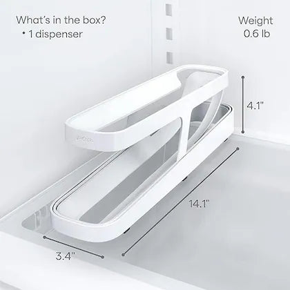 INSIOX RollDown Refrigerator Egg Dispenser Organizer for Kitchen Storage