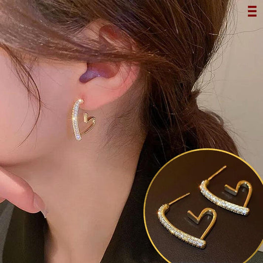 INSIOX - Heart Hoop Earrings