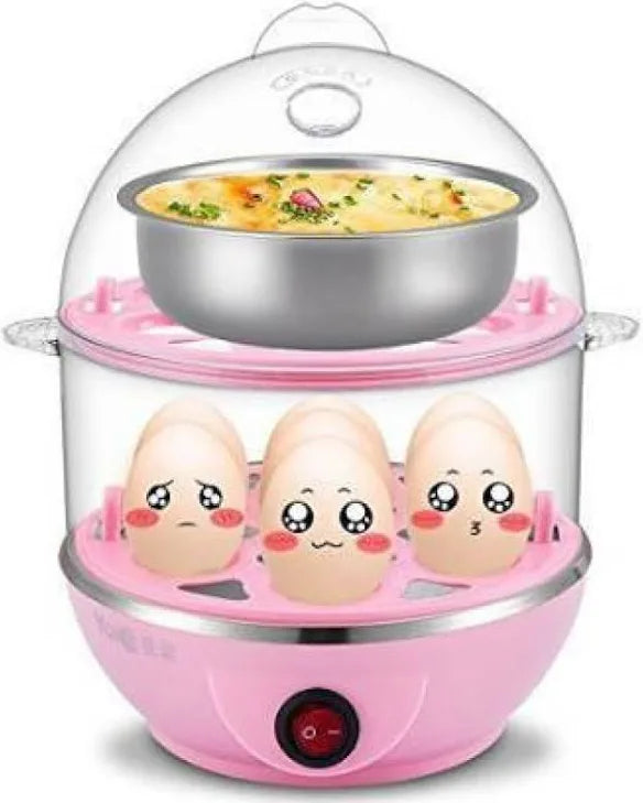 INSIOX Double Layer Egg Boiler With Automatic Off & Double Layer Electric Egg Maker For Boiling,Cooking And Frying The Eggs, Egg Boiler ,Egg Poacher Machine 14 Egg Cooker Egg Steamer