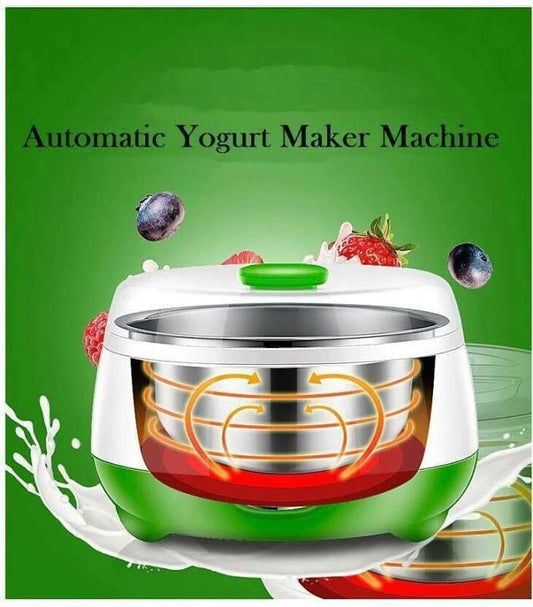 INSIOX Yogurt Maker Machine, Stainless Steel Inner Container Electric Yogurt Maker Stainless Steel 1 Liter Automatic Yogurt Maker