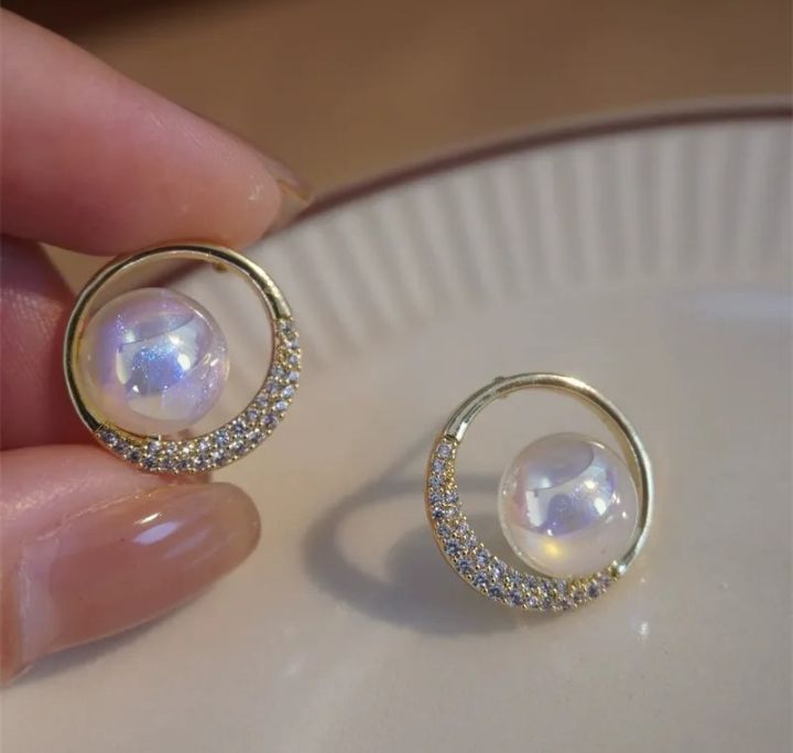 INSIOX - Exquisite Mermaid Pearl Round Stud Earings