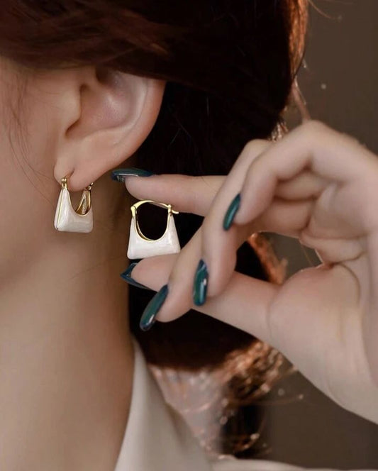 INSIOX - Enamelled Bag Shape Earings