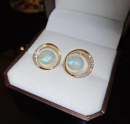 INSIOX - Exquisite Mermaid Pearl Round Stud Earings
