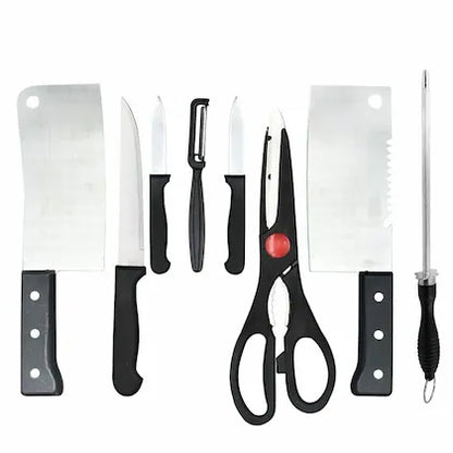 INSIOX Knife Set and Scissor, Piece Stainless Steel Kitchen Knife Knives Set with Knife Scissor, Knife Sets (8 Piece Include)